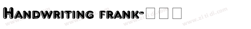 Handwriting frank字体转换